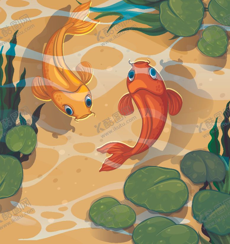 编号：71264309141421429758【酷图网】源文件下载-卡通锦鲤鱼
