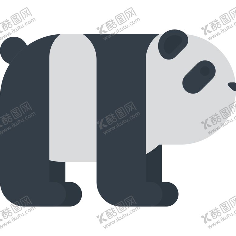 编号：13427606301130224619【酷图网】源文件下载-熊猫动物标志图形图标装饰素材