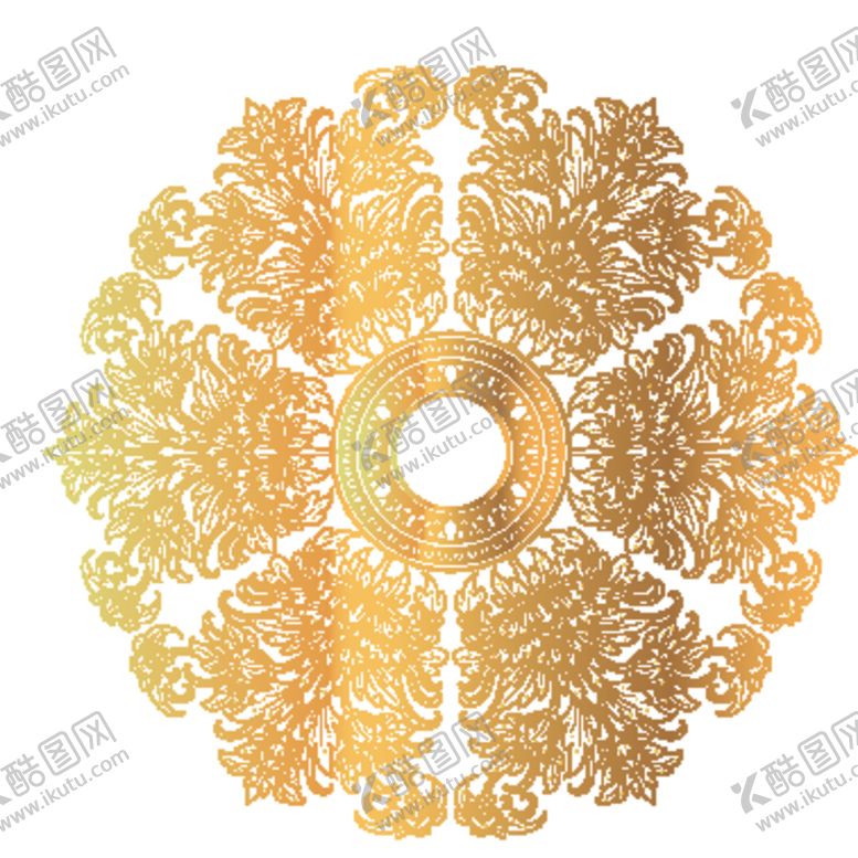 编号：54588110120945141441【酷图网】源文件下载-创意金色花纹图案设计