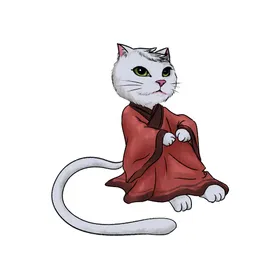 手绘卡通猫图片小矢量咪铲屎官
