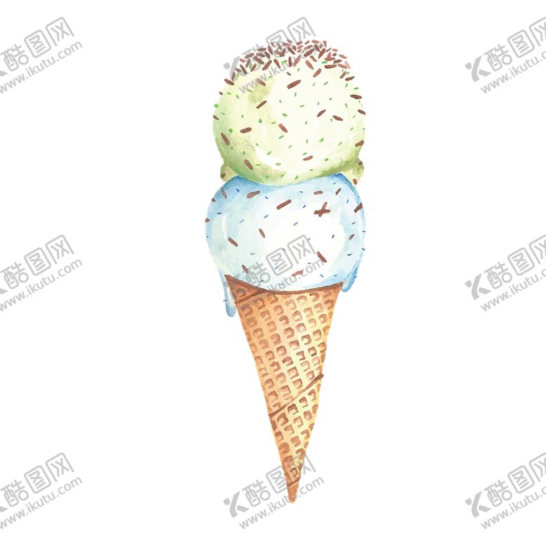 编号：29980703230609333113【酷图网】源文件下载-手绘矢量冰激凌插画图片