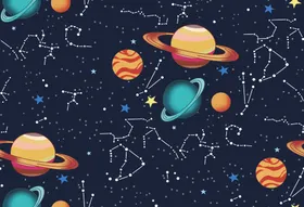 宇宙星空小碎花服装印花图案时尚女装