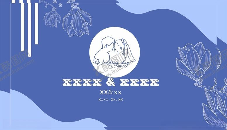 编号：96498604192056325902【酷图网】源文件下载-蓝色婚礼背景