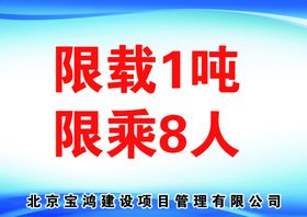 编号：62370409240029492975【酷图网】源文件下载-卸料平台限载标识牌