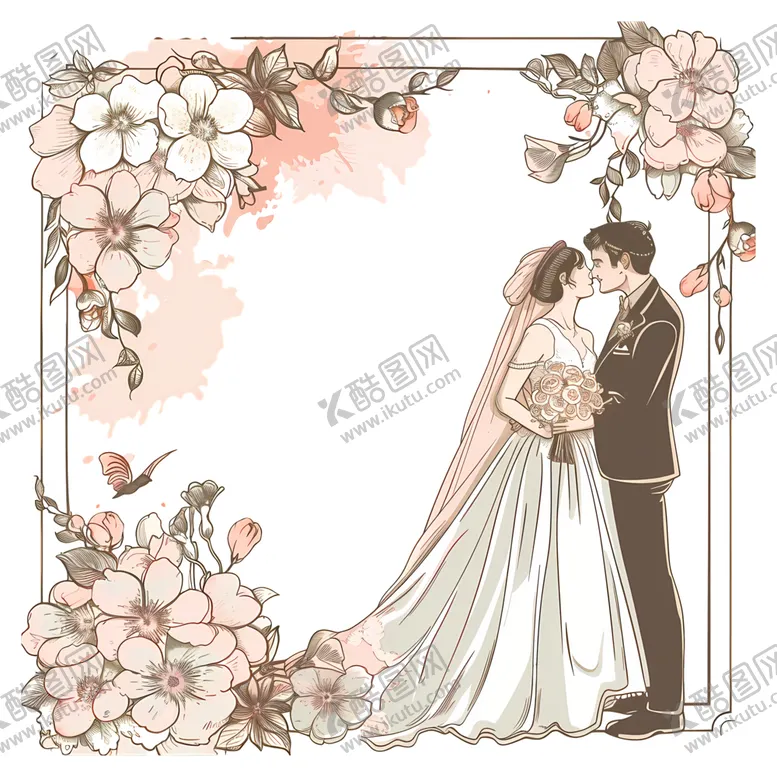编号：29845502082251246156【酷图网】源文件下载-花框浪漫婚庆