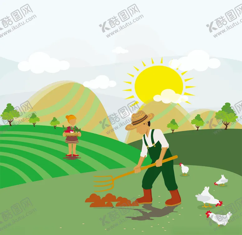 编号：37614604271706485831【酷图网】源文件下载-种植插画