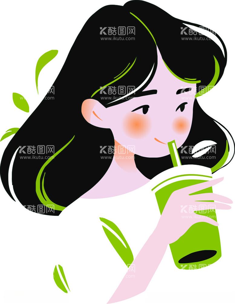 编号：39870212111102348007【酷图网】源文件下载-喝奶茶的女孩