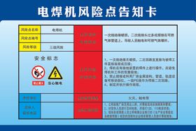 电焊机风险点告知卡