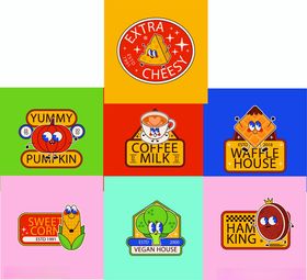 趣味卡通形象贴纸LOGO标志