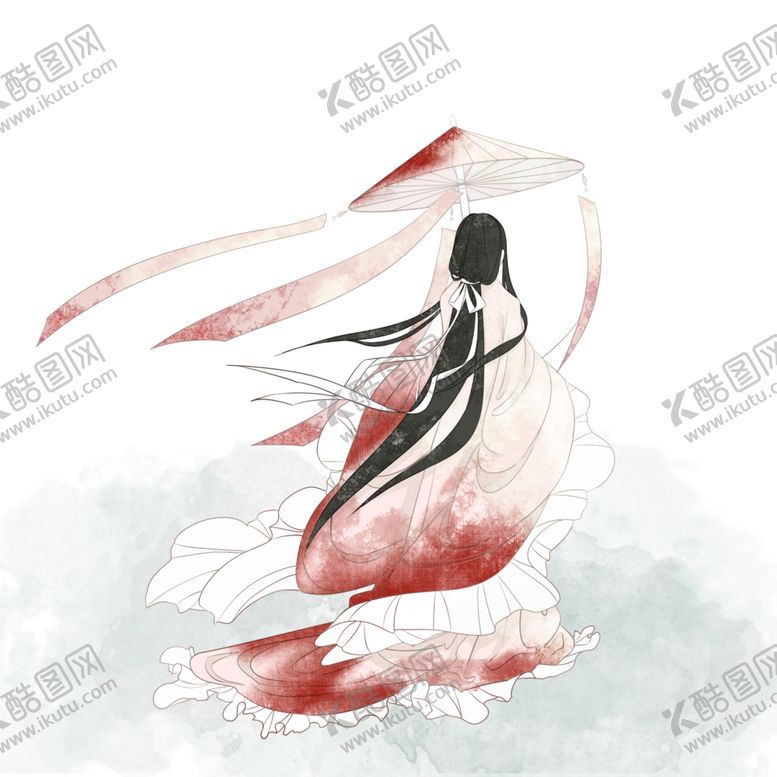 编号：18490105160944561663【酷图网】源文件下载-手绘古风女子