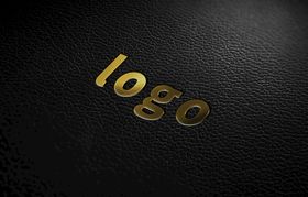 logo标志样机贴图黑金色识