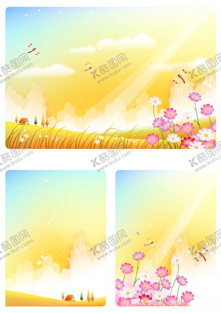 编号：54770209201524207424【酷图网】源文件下载-梦幻田园风光插画