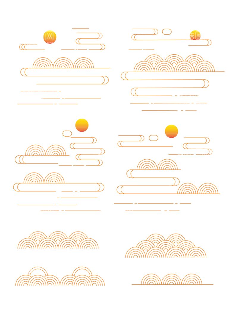 编号：46556211111200564258【酷图网】源文件下载-古典中国风传统祥云纹