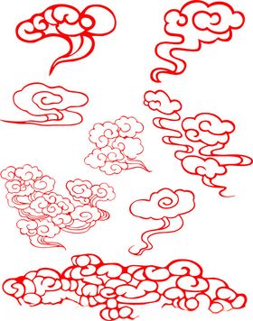 祥云传统纹纹理手绘