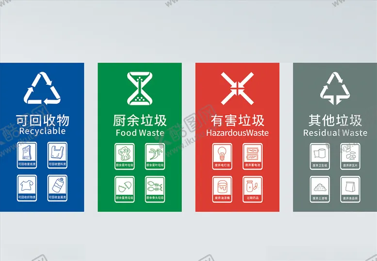 编号：54731604161430287515【酷图网】源文件下载-垃圾分类标识