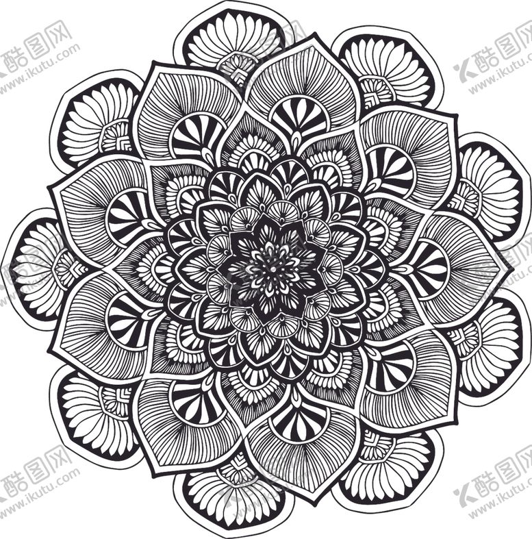 编号：90697209300837525602【酷图网】源文件下载-曼陀罗花纹