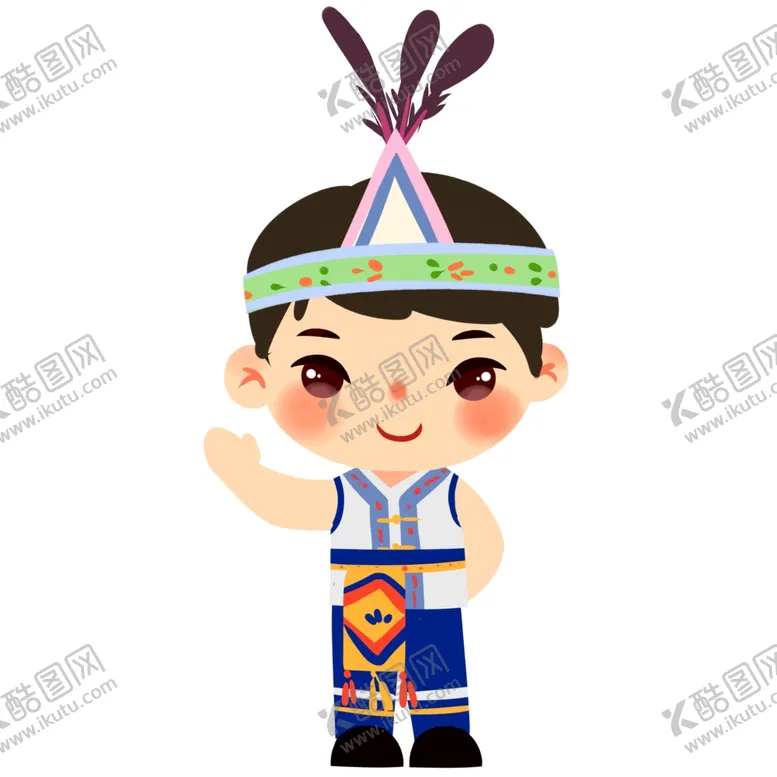编号：25718912080813253055【酷图网】源文件下载-高山族卡通人物