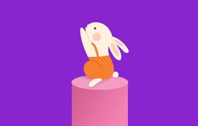 手绘兔子素材