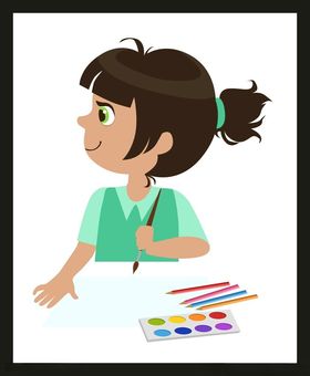 手绘卡通女孩动画动画