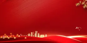 红色展板
