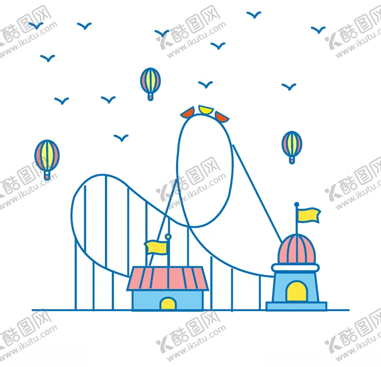 编号：60664704170647249588【酷图网】源文件下载-卡通过山车