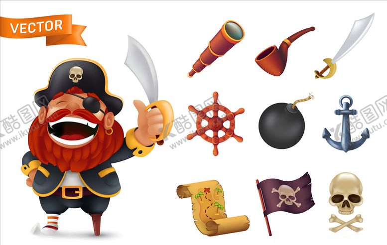 编号：70059009211938034908【酷图网】源文件下载-海盗元素