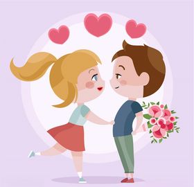 手绘情侣