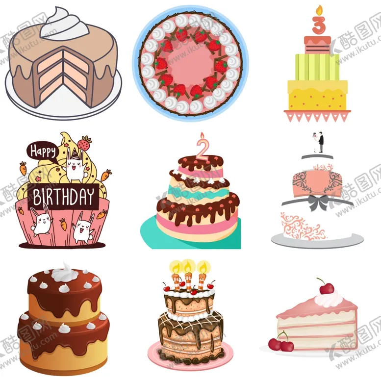 编号：18054610020250437777【酷图网】源文件下载-卡通蛋糕