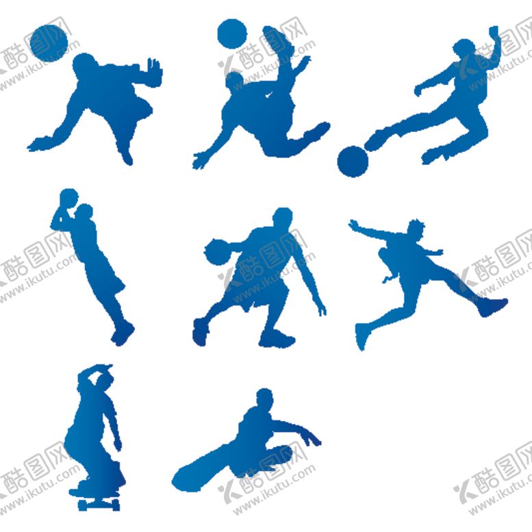 编号：73136712181102328045【酷图网】源文件下载-运动锻炼剪影