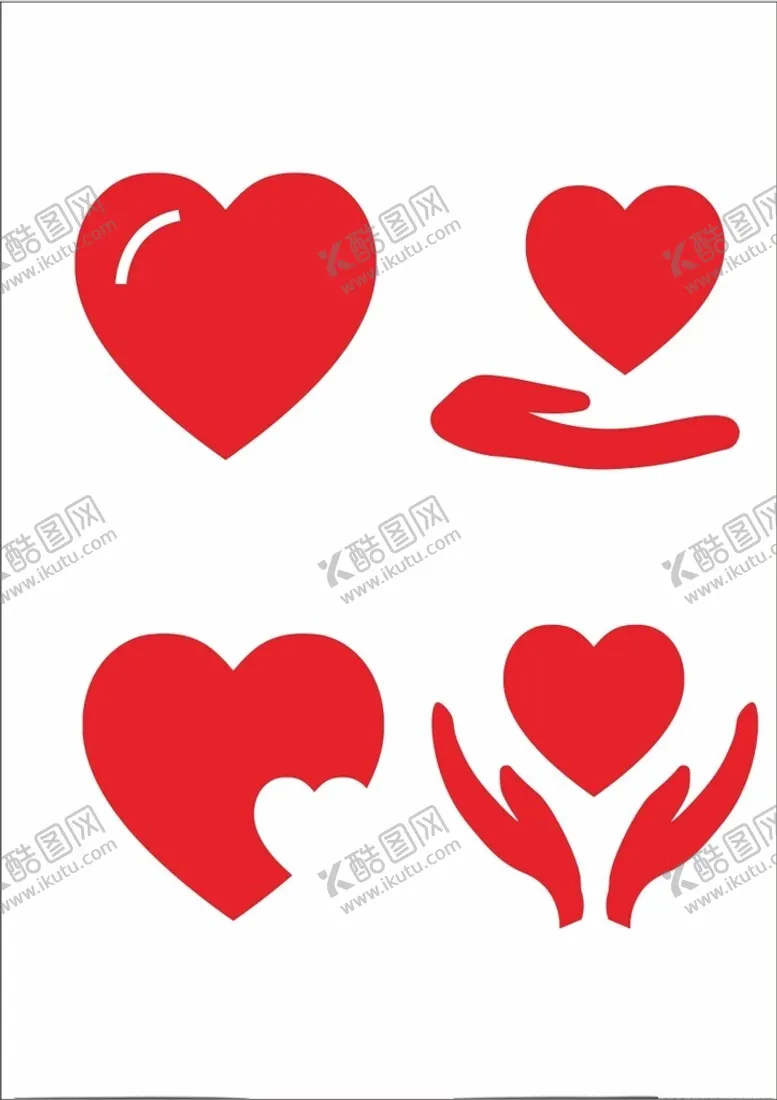 编号：43787002082252533372【酷图网】源文件下载-爱心图标矢量免抠