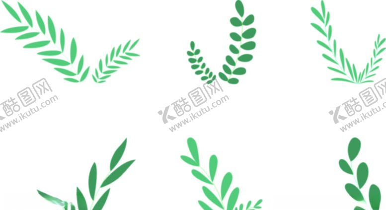 编号：68744707030446114388【酷图网】源文件下载-绿色植物青草叶子矢量免抠素材