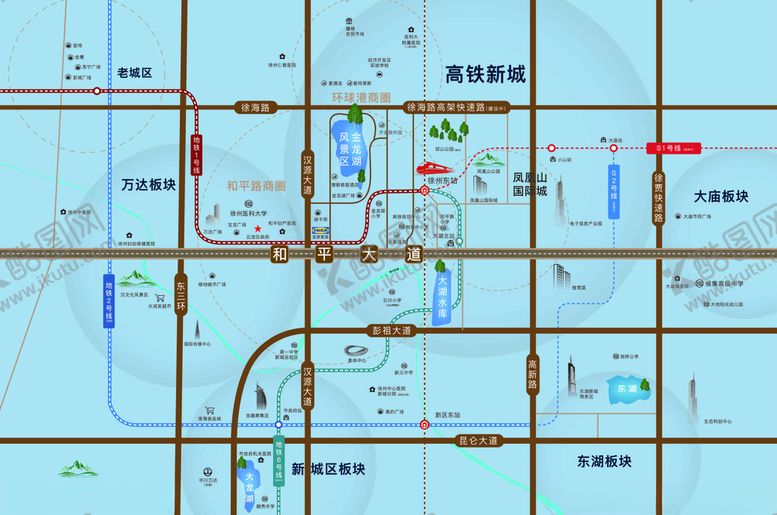 编号：42094805090852407176【酷图网】源文件下载-徐州区位图