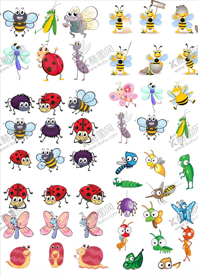 编号：73369610311612126887【酷图网】源文件下载-矢量昆虫图片
