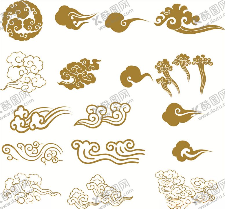 编号：39856010030744416560【酷图网】源文件下载-矢量祥云底纹