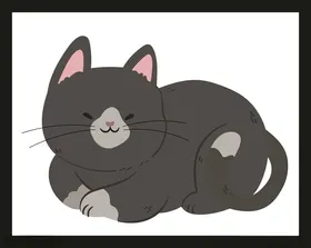 手绘卡通小猫动物动画