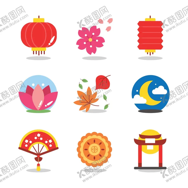 编号：46035109220307271934【酷图网】源文件下载-中秋节图标  