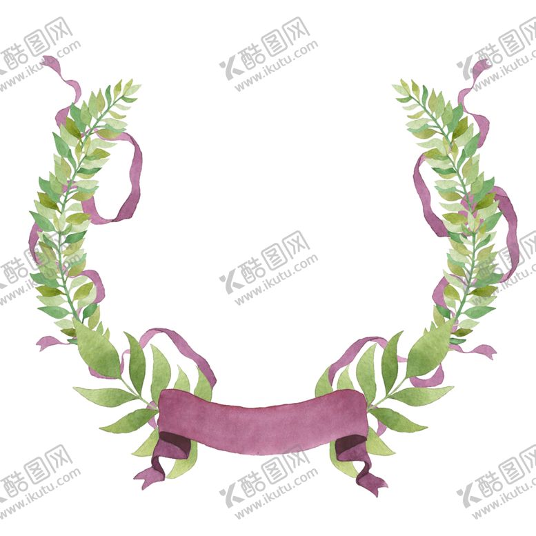 编号：89410610231048193391【酷图网】源文件下载-手绘植物花环