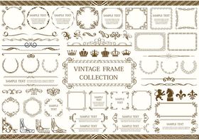 复古装饰边框图案集合