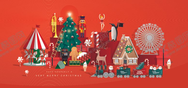 编号：75302110091928548795【酷图网】源文件下载-圣诞节创意卡通图案