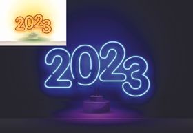  2023新年霓虹灯元素 