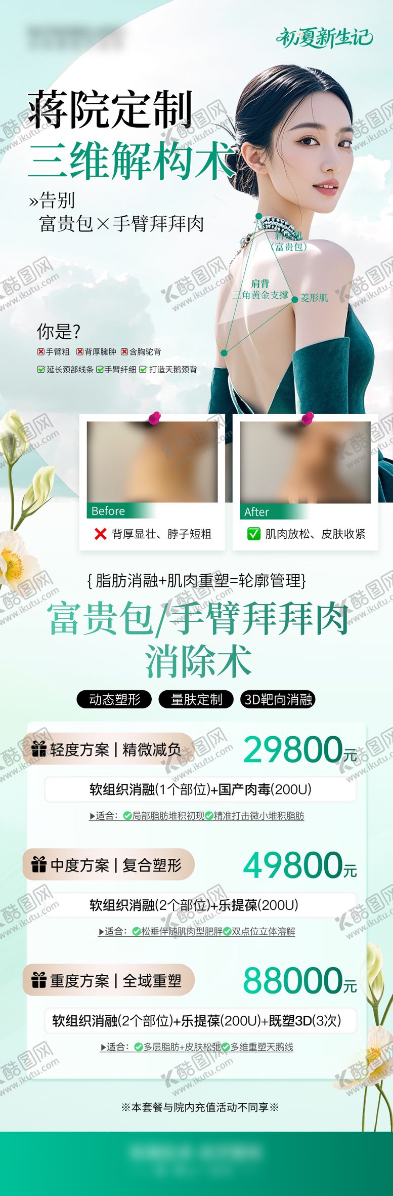 编号：43688704241913106182【酷图网】源文件下载-医美高级海报简约手臂拜拜肉富贵包