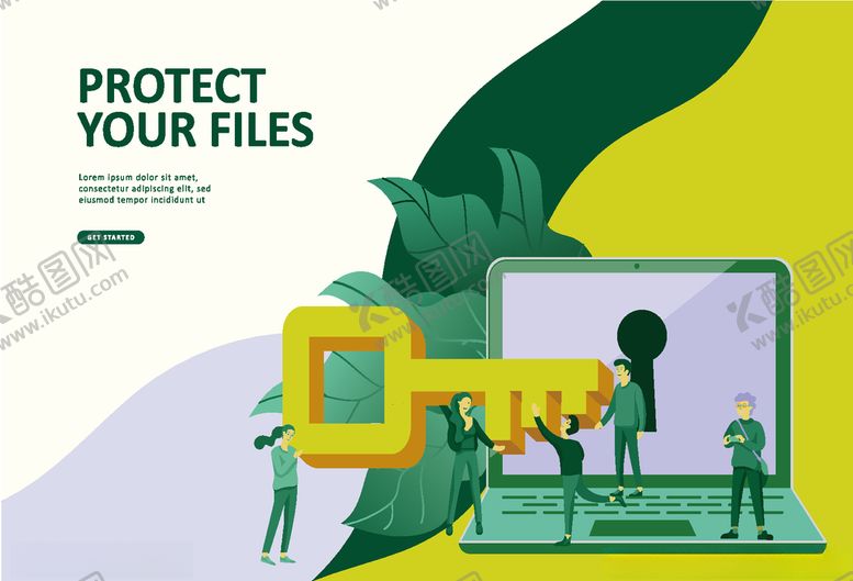 编号：39275809160021427961【酷图网】源文件下载-绿色手绘商务插画