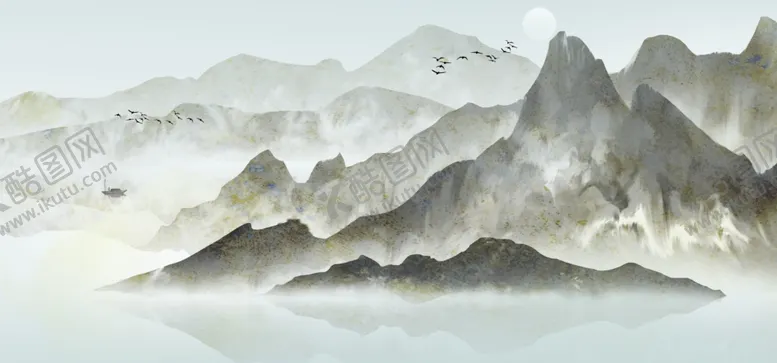 编号：71106202130120141756【酷图网】源文件下载-水墨山水画