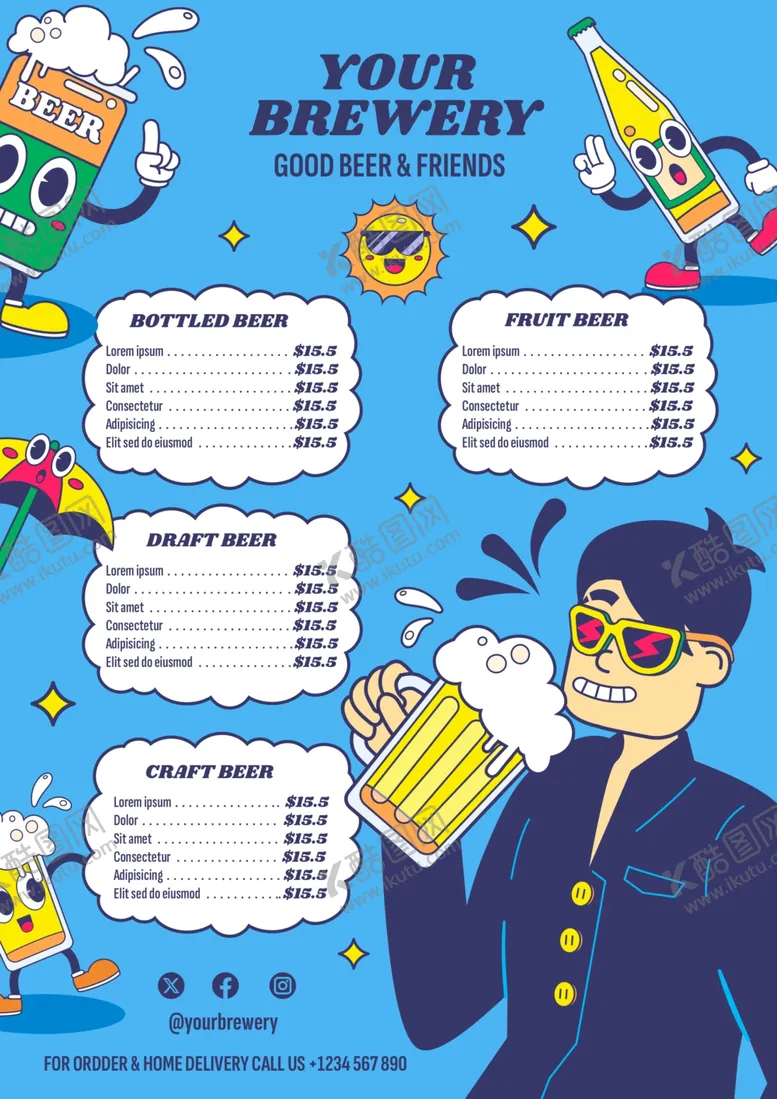 编号：95534906292256073849【酷图网】源文件下载-啤酒卡通