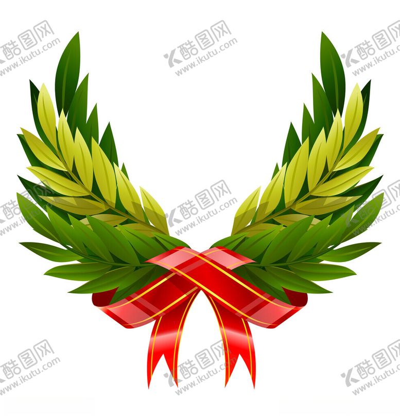 编号：27117001270659503761【酷图网】源文件下载-丝带树叶翅膀矢量素材