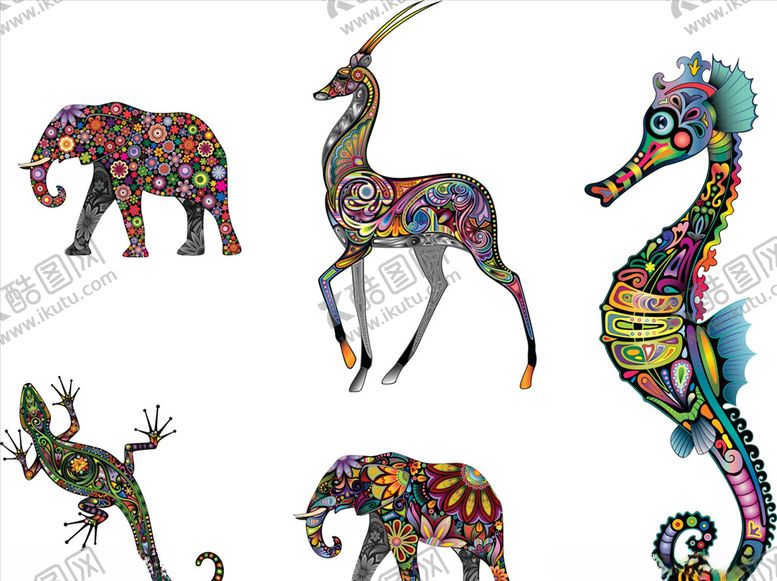 编号：80324009262004479401【酷图网】源文件下载-手绘动物图案
