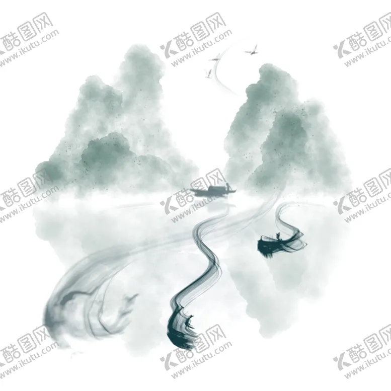 编号：16768606142222139920【酷图网】源文件下载-水墨海报素材毛笔画素材墨迹