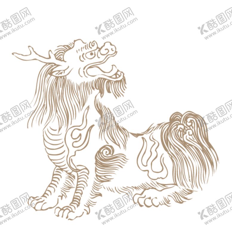 编号：68411907071423014668【酷图网】源文件下载-中国古典神兽图案