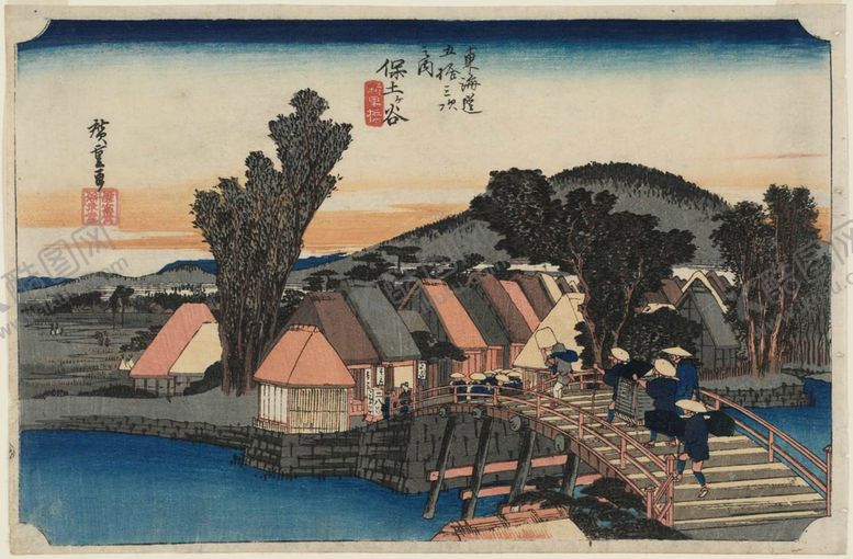 编号：15588006142123136327【酷图网】源文件下载-日本街景风景浮世绘