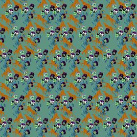 动物加花数码印花服装花